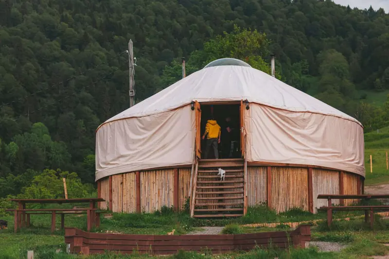 Welcome dinner in the yurt restaurant