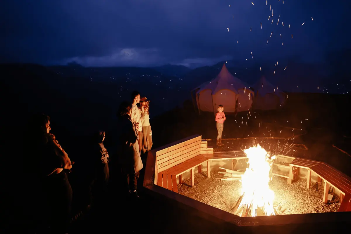 Sauna, bonfire, mountains — the connection layer